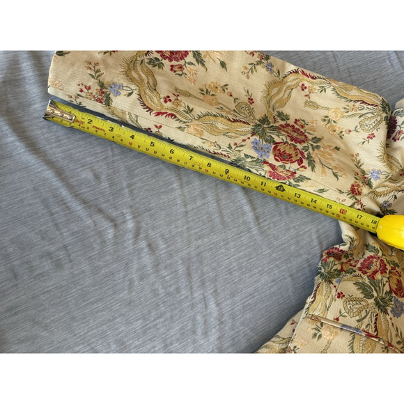 Vintage Clement Womens Floral Brocade Button Blazer Size XL Shimmer German Jacke - Picture 16 of 16